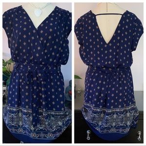 Daniel Rainn blue flowered mini dress